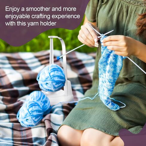 Vercraft Magnetic Pendulum Yarn Holder Set Yarn Feeder Holder for Knitting and Crochet Wool Genie String Holder Dispenser for Crafting Gift Wrapping Knitting Embroidery, White in Saudi Arabia