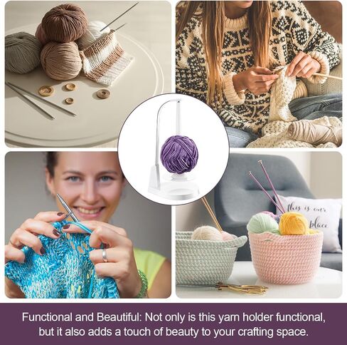 Vercraft Magnetic Pendulum Yarn Holder Set Yarn Feeder Holder for Knitting and Crochet Wool Genie String Holder Dispenser for Crafting Gift Wrapping Knitting Embroidery, White in Saudi Arabia