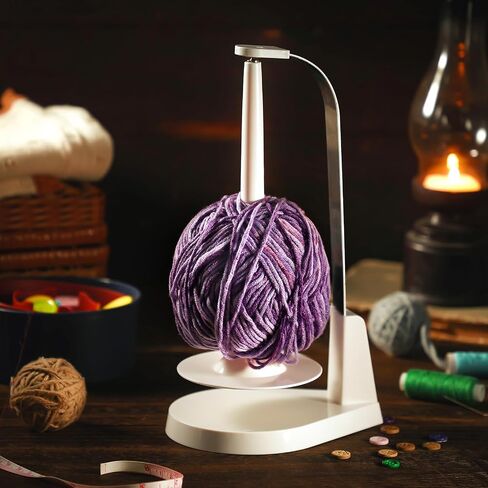 Vercraft Magnetic Pendulum Yarn Holder Set Yarn Feeder Holder for Knitting and Crochet Wool Genie String Holder Dispenser for Crafting Gift Wrapping Knitting Embroidery, White in Saudi Arabia
