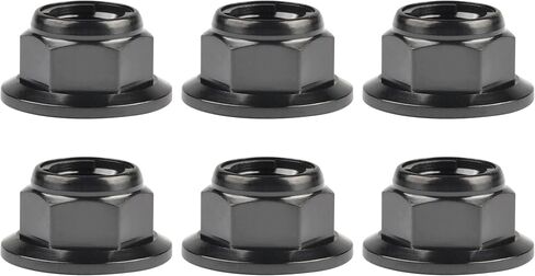 Titanium Flanged Metal Lock Nut M6 M8 M10 M12 (M12 Pitch 1.25mm, Gold) in Saudi Arabia