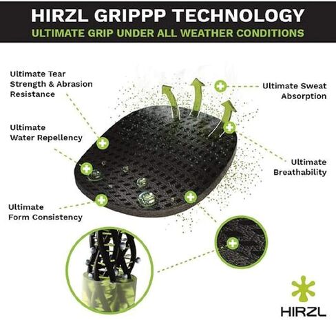 قفازات HIRZL Trust Hybrid للجولف - قفاز جولف للرجال مناسب لجميع الأحوال الجوية (أبيض/أسود) | نايلون، جلد الكنغر، بوليستر | قبضة نهائية (رطبة أو جافة)، ملاءمة مريحة، مسامية، خالية من العرق، طارد للماء in Kuwait