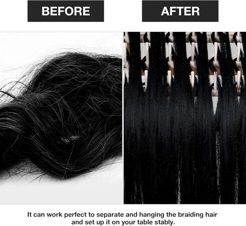 حامل شعر تجديل من STUDIO LIMITED، حامل شعر تجديل خشبي 60 بكرة، رف خيط للخياطة واللحف والتطريز وإكسسوارات التعليق in Kuwait