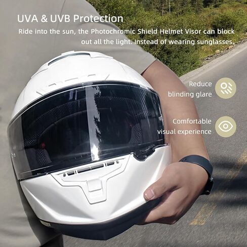 Coruilong RF-1400 Visor with UV Protection Photochromic CWR-F2 Shield (Transition from Clear to Somek) for Z8, NXR2 Motorcycle Helmet Visor in Saudi Arabia