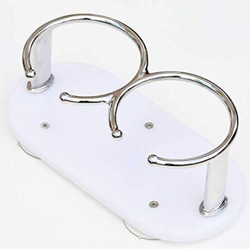 Marine Part Depot Stainless Double Ring Drink Holder with Mounting Suction Cups in Saudi Arabia