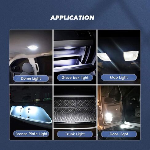 LBRST DE3175 لمبة LED 31 مم لمبة LED اكليل 6000K 12V شرائح بيضاء فائقة السطوع CANBUS 6SMD، لمبة LED DE3022، لمبة LED DE3021، لمبة LED 6428 لخريطة القبة الداخلية لأضواء شحن صندوق السيارة، حزمة من 4 in Kuwait