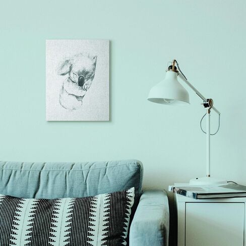 Stupell Industries Cute Koala Baby Animal Neutral Grey Drawing, Design by Artist Daphne Polselli Wall Art, 13 x 19, Wood Plaque in Kuwait