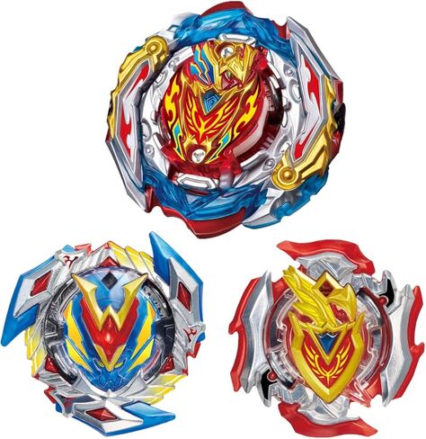 3-Piece Bey Battling Burst Tops B-105 Z-Achilles B-104 Winnig Valkyrie B-201 Zest Achilles Combat Battling Game pro Series Set for Kids Children Christmas Birthday Party Idea in Kuwait
