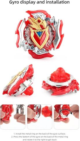 3-Piece Bey Battling Burst Tops B-105 Z-Achilles B-104 Winnig Valkyrie B-201 Zest Achilles Combat Battling Game pro Series Set for Kids Children Christmas Birthday Party Idea in Kuwait