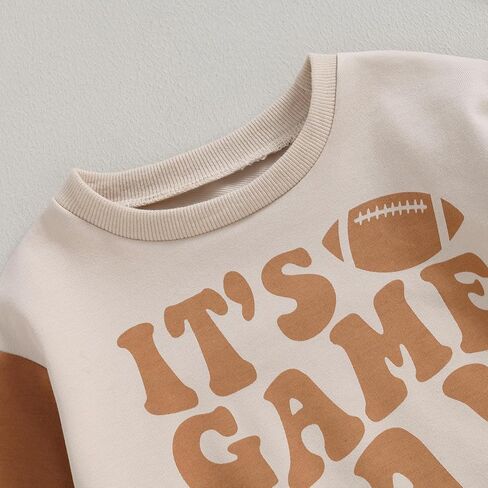 jxxiatang Baby Boy Girl Sweatshirt Rompers Football Letter Print Long Sleeve Bodysuit Newborn Infant Cute Fall Clothes in Saudi Arabia