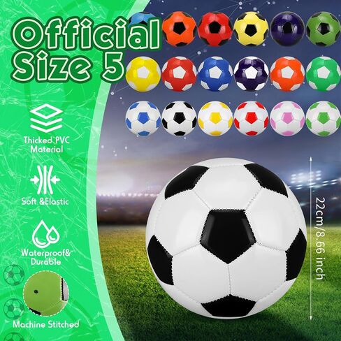WILLBOND 36 Pcs Soccer Balls - Size 5, Indoor and Outdoor Use, PVC Material, Suitable for Kids and Adults in Saudi Arabia