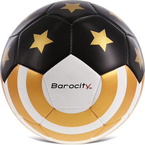 Barocity Golden US Flag Soccer Ball - Premium Official Match Ball with Gold Stars Artwork, Durable Sport Boys and Girls Gold Soccer Ball for Indoor, Outdoor, Training, and Practice Games in Saudi Arabia