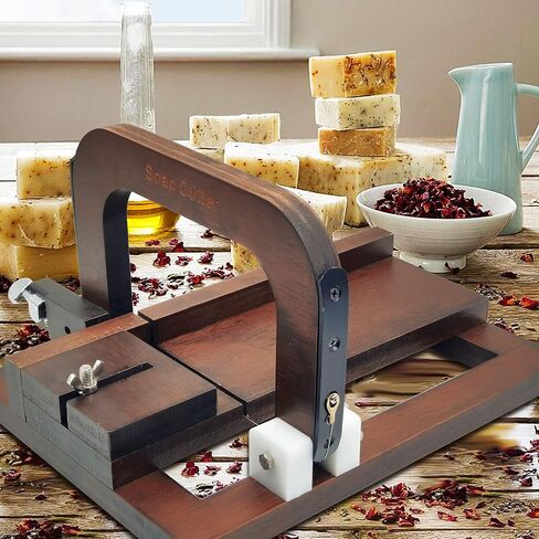 قاطع الصابون الخشبي من مونتيكس، أداة تقطيع الأسلاك مع مقياس الحجم لشموع زبدة الجبن المصنوعة يدويًا من الصابون (البلوط) in Kuwait