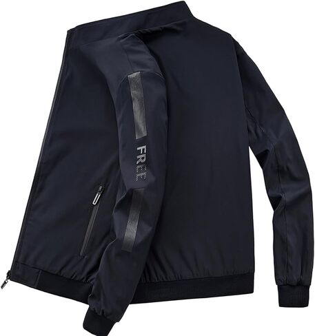 URBANFIND Men's Windbreaker Casual Lightweight Jacket Fashion Two-in-One Reversible Coat in Saudi Arabia