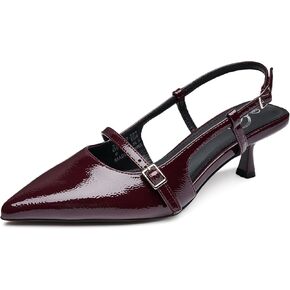 Trary Slingback Heels for Women - Pointed Toe Pumps, Comfortable & Stylish for Parties & Work - 3.2inch High Heels, Rhinestone & Glitter Dressy Shoes in Kuwait