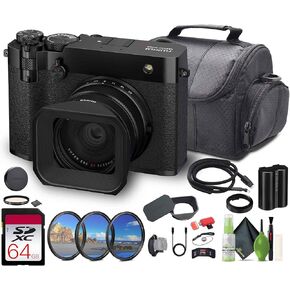 كاميرا FUJIFILM GFX100RF 102MP كبيرة الحجم بدون مرآة، نمط محدد المدى المدمج القوي، فيديو 4K/30p، تركيز تلقائي AI، عدسة F4 35 مم، مرشح ND مدمج، حزمة محاكاة فيلم 20 (أسود) in Kuwait