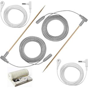 Copper Grounding Rod Kit with 40ft Grounding Wire & Alligator Clip, Portable Ground Rod for Grounded Earth Connection, Includes Copper Grounding Rod for Mat, Sheet, Pillowcase, Blanket Use (1 Pack) in Kuwait