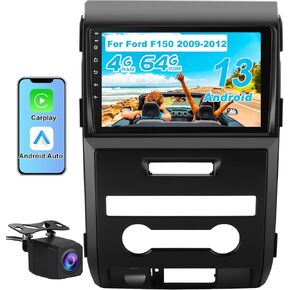Car Stereo Radio for Ford F150 2009 2010 2011 2012,Android 13 2G+64GB, 9 inch with Wireless CarPlay/Android Auto GPS WiFi,SWC, FM, AM, RDS DSP,Free Backup Camera in Kuwait