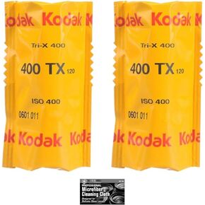 فيلم Kodak Professional Tri-X 400 باللونين الأسود والأبيض (120 لفة فيلم، عبوتان) مع قطعة قماش من الألياف الدقيقة in Kuwait