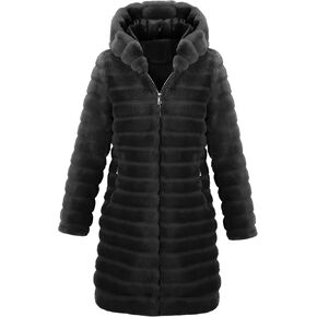 Bellivera Womens Leopard Print Fleece Coat, Spring and Winter Fashion Fuzzy Jacket Faux Fur Fluffy Cardigan Overcoat in Kuwait