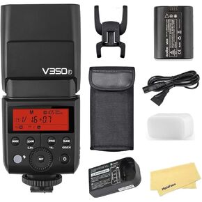 Godox V350F Flash Speedlite لـ Fujifilm، بطارية ليثيوم أيون 2.4G 7.2V/2000mAH، وقت إعادة التدوير 0.1s-1.7s، TTL Speedlight لـ Fujifilm X-ProZ X-T20 X-T2 X-T1 X-T50 X-Pro1 X-T10 X-A3 X100F X100T إلخ in Saudi Arabia