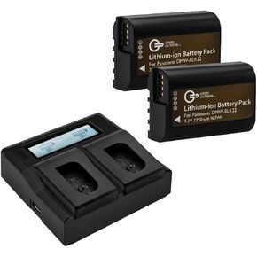 Green Extreme Green Extreme 2 حزمة بطارية DMW-BLK22 ومجموعة شاحن مزدوج (7.2 فولت، 2250 مللي أمبير في الساعة) in Kuwait