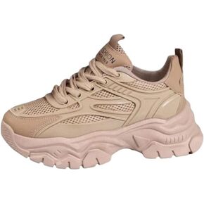 Chunky Sneakers for Women, Fashion Platform Sneakers Dad Shoes for Women, Casual Lace-up Walking Shoes in Kuwait