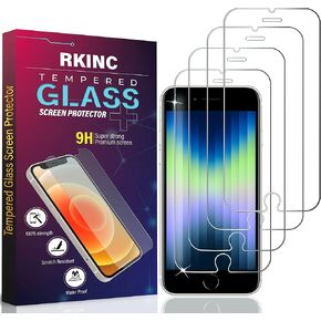 RKINC Screen Protector [4-Pack] for iPhone 12 Pro Max 6.7-Inch, Tempered Glass Film Screen Protector, 0.33mm [LifetimeWarranty][Bubble-Free][Anti-Scratch][Anti-Shatter] in Saudi Arabia