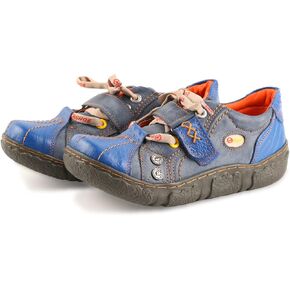 حذاء نسائي كاجوال من الجلد مزود بخطاف - حلقة إغلاق، مريح للارتداء اليومي in Kuwait