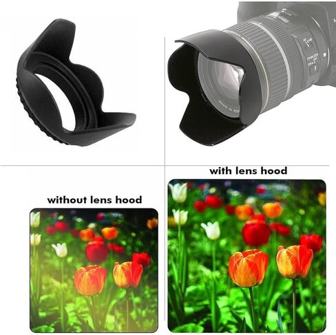 Petal Len Hood for SLR Camera – Glare-Defending Camera Lens Accessory & Professional Lens Hood Shade Compatible with Canon Nikon Sony (52MM) in Saudi Arabia
