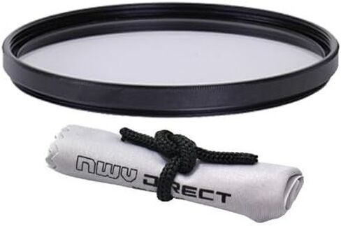 Vivitar High Grade Multi-Coated Multi-Threaded UV (Skylight 1A) Filter (46mm) + Nwv Direct Microfiber Cleaning Cloth. (Alternative for Panasonic Part# DMW-LMC46) in Saudi Arabia