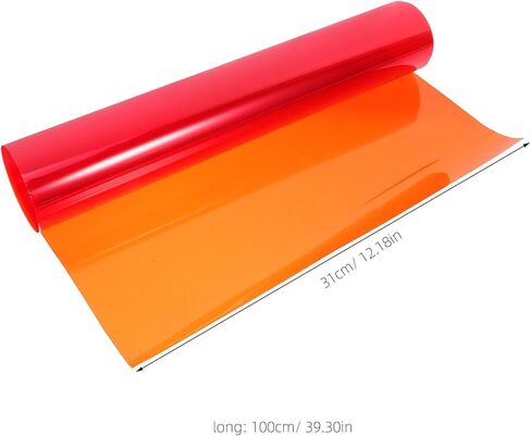 Balacoo Colored Gel Light Filter: Transparent Color Film Overlays Transparent Film Plastic Sheets for Christmas Landscape Led Light Reading Photo Studio Headlight (Orange) in Saudi Arabia