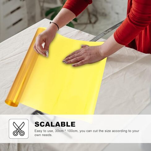 Balacoo مرشح ضوء جل ملون: تراكب فيلم ملون شفاف صفائح بلاستيكية شفافة لعيد الميلاد المناظر الطبيعية أدى ضوء القراءة استوديو الصور الأمامي (أصفر) in Kuwait