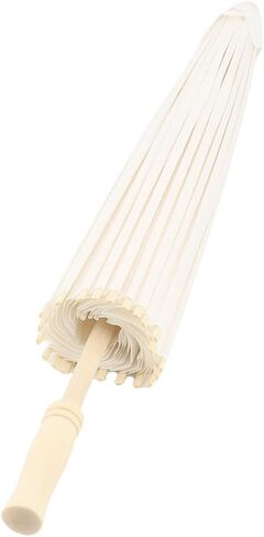 Generic 6Pcs Small White Paper Umbrellas, Chinese Japanese Parasol Oiled Paper Decorative with Bamboo Wood Frame, for Weddings Bridal Showers Crafts Photography Party Decor in Saudi Arabia