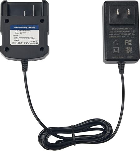 24VBAT شاحن سريع لـ Snow Joe & Sun Joe 24V بطارية ليثيوم أيون، 24VBAT-LTE 24VBAT-LT 24VBAT-XR iBAT24-LTE iBAT24-LT iBAT24-XR جميع موديلات بطاريات الأيون in Kuwait
