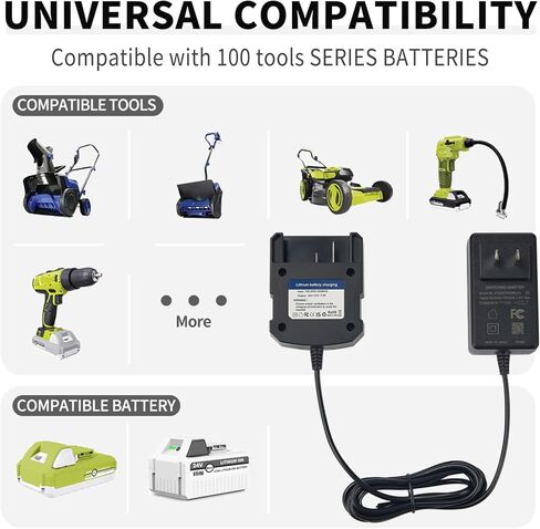 24VBAT شاحن سريع لـ Snow Joe & Sun Joe 24V بطارية ليثيوم أيون، 24VBAT-LTE 24VBAT-LT 24VBAT-XR iBAT24-LTE iBAT24-LT iBAT24-XR جميع موديلات بطاريات الأيون in Kuwait