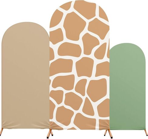 Animal Themed Party Arch Backdrop Cover Set of 3 Animal Arch Covers Spandex Backdrop Stand 4ft, 5ft, 6ft for Wedding Birthday Banquet Ceremony Decoration in Saudi Arabia