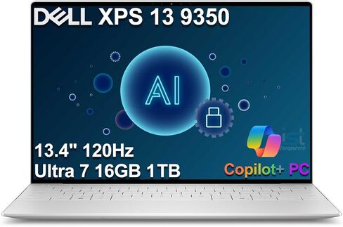 2025 Dell XPS 14 9440 LAPTOP (14.5 "FHD+، Intel 16-Core Ultra 7 155H (> I9-10885H) ، 16GB RAM ، 1TB SSD) AI PC للمبدع ، الأعمال ، المهندسين ، Backlit ، Phusprint ، RGB IRCAM ، Win 11 in Kuwait