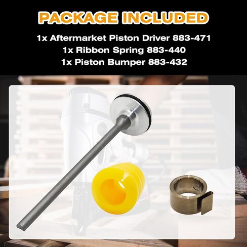 NR65AK Repair Kit 883-471 Aftermarket Piston Driver,883-440 Ribbon Spring,883-432 Piston Bumper Fit for Hitachi NR65AK NR65AK2 NR65AK(S) Nailers Parts in Saudi Arabia