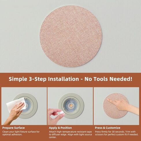 Anti-dazzling Fabric Lampshade Cover 16cm Diameter Light Diffuser for Ceiling Pendant Lamp, Eye Protection Soft Glow Shade, High Temperature Resistant 2pcs for Friendly Rooms in Saudi Arabia