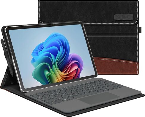 Fintie Case for Microsoft Surface Pro 12st 1st Edition (2025) ، غطاء الأعمال المتعددة لمحفظة عرض الزاوية مع حامل الجيب والطوب ، متوافق مع لوحة مفاتيح غطاء النوع (أرجواني أرجواني) in Saudi Arabia