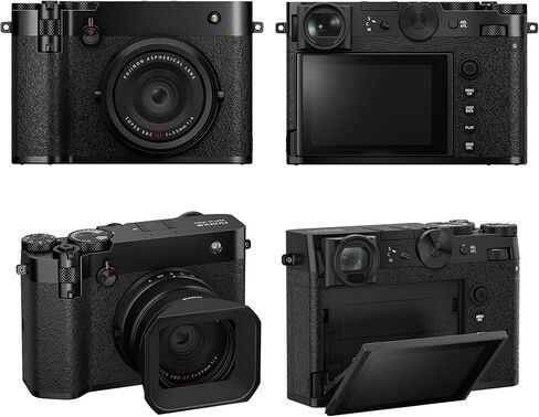 كاميرا FUJIFILM GFX100RF 102MP كبيرة الحجم بدون مرآة، نمط محدد المدى المدمج القوي، فيديو 4K/30p، تركيز تلقائي AI، عدسة F4 35 مم، مرشح ND مدمج، حزمة محاكاة فيلم 20 (أسود) in Saudi Arabia