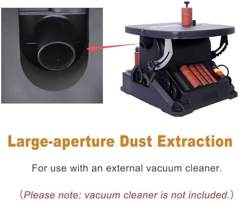 Vertical Oscillating Spindle Sander, 2 in 1 Woodworking Machine with 5 Sanding Sleeves, for Curves Contours Detailed Workpieces in Saudi Arabia