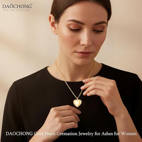 Daochong 925 Sterling Silver Cremation Jewelry Jewelry Crhements ern Sterlaces for Romy for Women Men Ashes Holder Memorial Memorial Human Human Necklace for Ashes of أحبائهم in Saudi Arabia