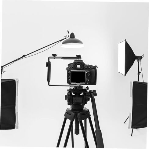 HOMSFOU قوس مزدوج لكاميرات DSLR حامل ضوء فلاش معدني مع برغي للحوامل الأحادية تستخدم ملحقات التصوير الفوتوغرافي متعددة الاستخدامات in Kuwait