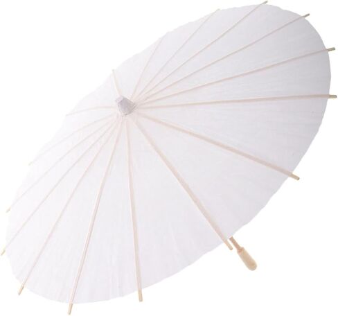 DIY Handmade Oiled Paper Umbrella White Paper Parasol for Wedding Bridal Party Photography Prop 40Cm Diameter Chinese Japanese Style in Saudi Arabia