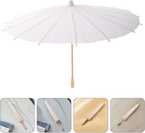 DIY Handmade Oiled Paper Umbrella White Paper Parasol for Wedding Bridal Party Photography Prop 40Cm Diameter Chinese Japanese Style in Saudi Arabia
