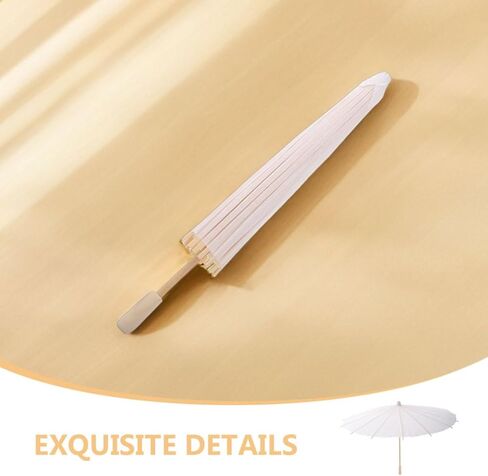 DIY White Oil-paper Umbrella Handmade Paper Parasol for Wedding Party Photography Decoration 40cm Diameter Traditional Asian Style Parasol in Saudi Arabia