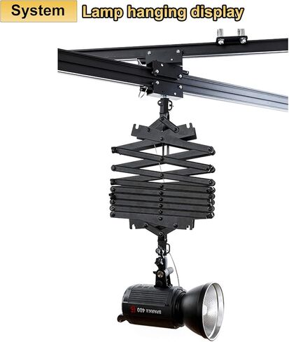 DATOUBOSS 158" x 158" Smallpox Rail Track Kit 4.0M Studio Photography Pantograph Ceiling Rail System 43-200CM Drop Pantograph Ceiling Stand System for Photo Video Studio Shooting (4.0M*4.0M-B) in Saudi Arabia