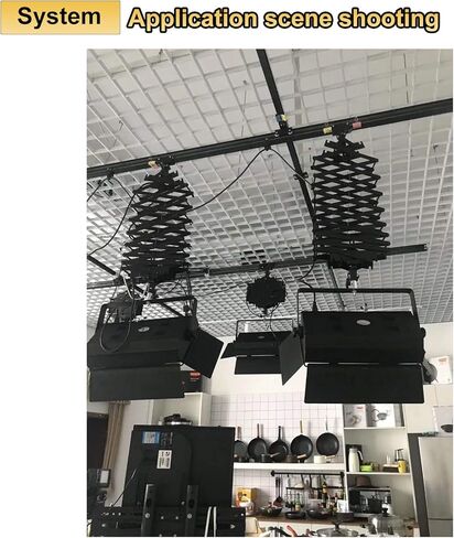 DATOUBOSS 158" x 158" Smallpox Rail Track Kit 4.0M Studio Photography Pantograph Ceiling Rail System 43-200CM Drop Pantograph Ceiling Stand System for Photo Video Studio Shooting (4.0M*4.0M-B) in Saudi Arabia