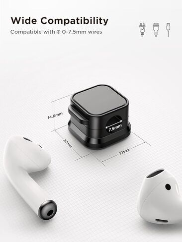 6 Pack Magnetic Cable Clips Cord Holder, Under Desk Cable Management, Adhesive Wire Holder Keeper Organizer for Home Office Desk Phone Car Wall Desktop Nightstand in Saudi Arabia